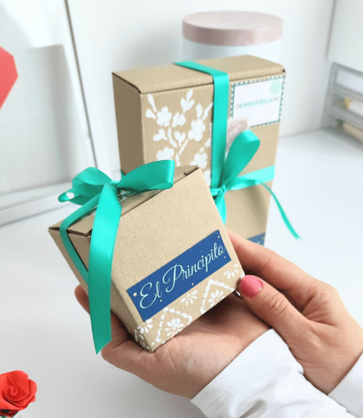 Kit de Vela y Origami El Principito caja de empaque